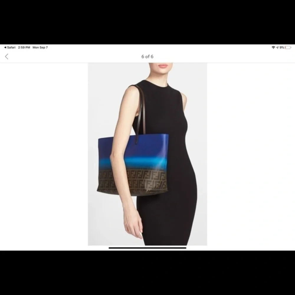 Fendi Zucca Ombré Roll Tote in blue